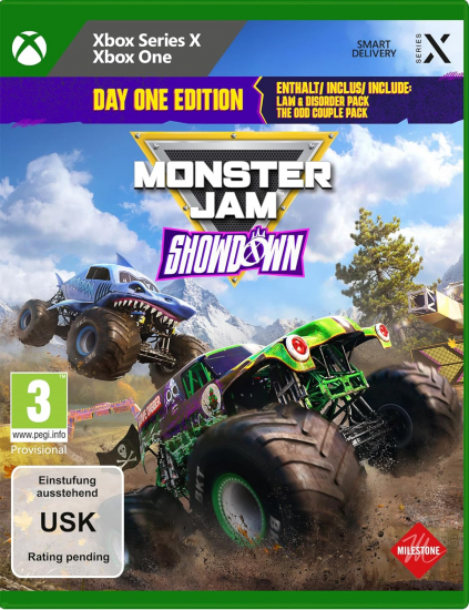 Monster Jam™ Showdown Day One Edition (deutsch spielbar) (AT PEGI) (XBOX ONE / XBOX Series X) inkl. Law & Disorder - The Odd Couple Pack